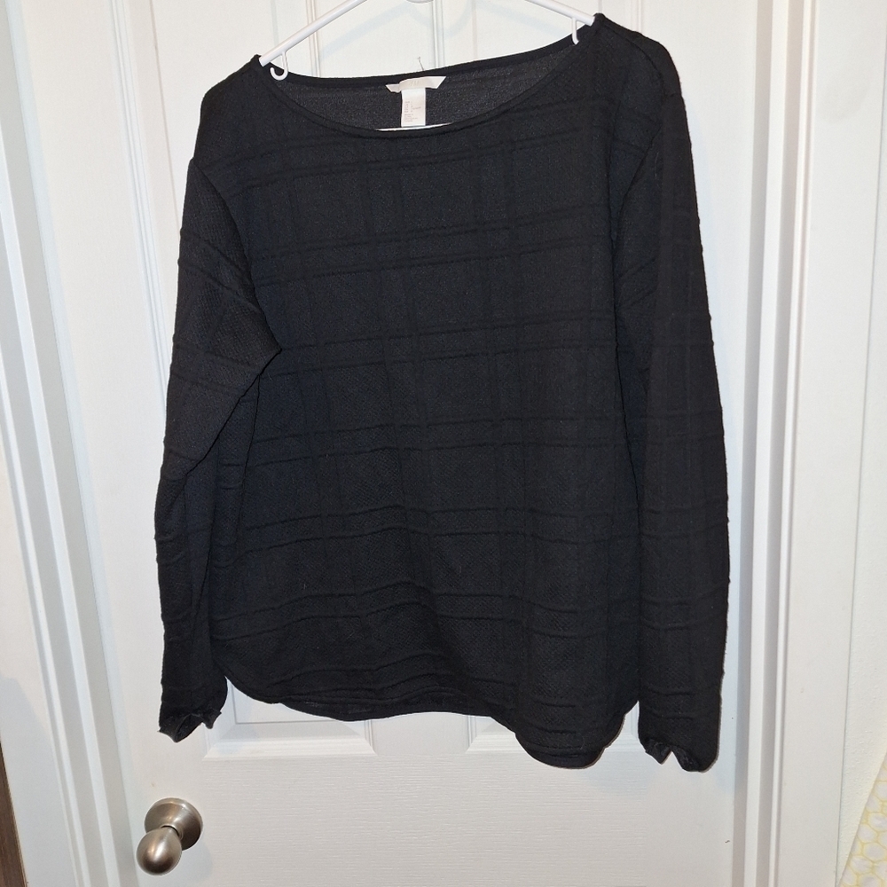 H&M Black Long Sleeve Shirt Large